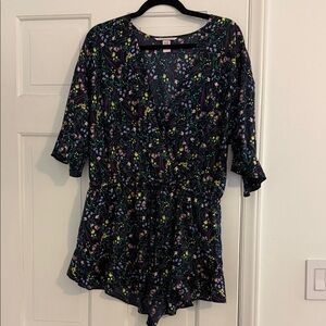 Victoria's Secret Black Floral Jumpsuit